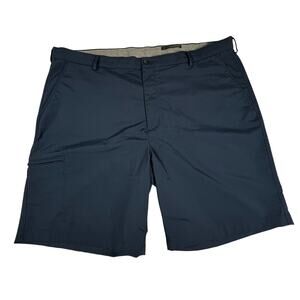 GREG NORMAN Mens Size 42 Golf Shorts Navy Blue Stretch Performance Flat Front